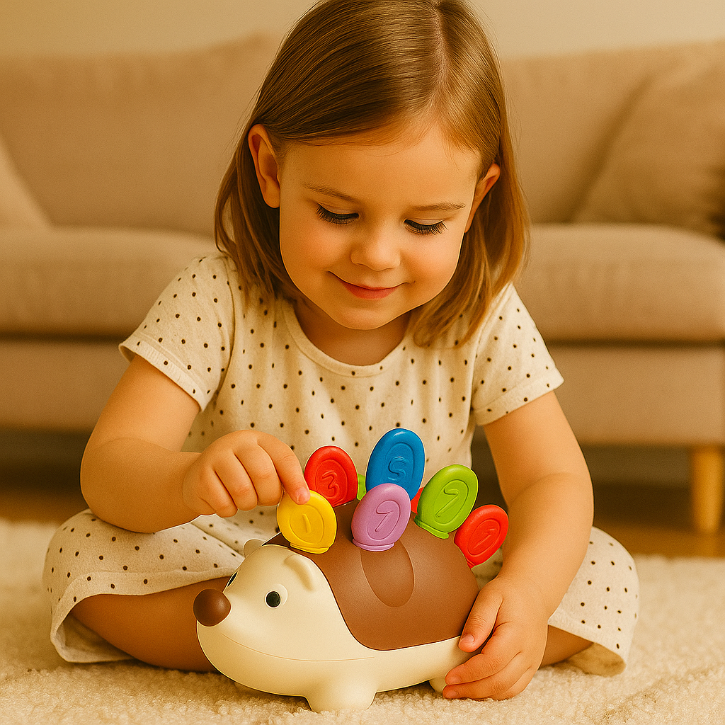 Zabawka „Wtykowy Jeż” – Montessori dla małych rączek!