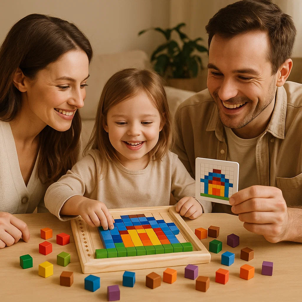 Drewniana gra logiczna | Rozwój kreatywności i umiejętności 0,5 kg 1