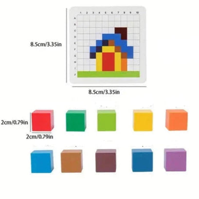 Drewniana gra logiczna | Rozwój kreatywności i umiejętności 0,5 kg 4