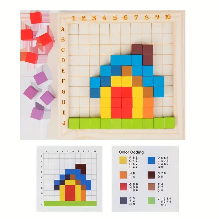 Drewniana gra logiczna | Rozwój kreatywności i umiejętności 0,5 kg 5