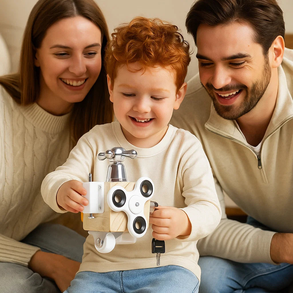 Drewniana kostka sensoryczna | Rozwój umiejętności motorycznych 0,5 kg 1