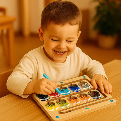 Drewniana tablica magnetyczna do liczenia | Rozwija umiejętności motoryczne 0,5 kg 2