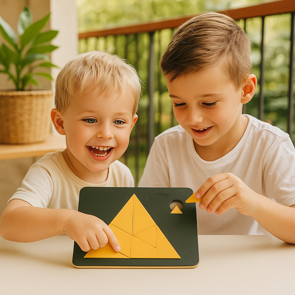 Drewniana układanka logiczna Tangram | Rozwija kreatywność 0.5kg 2