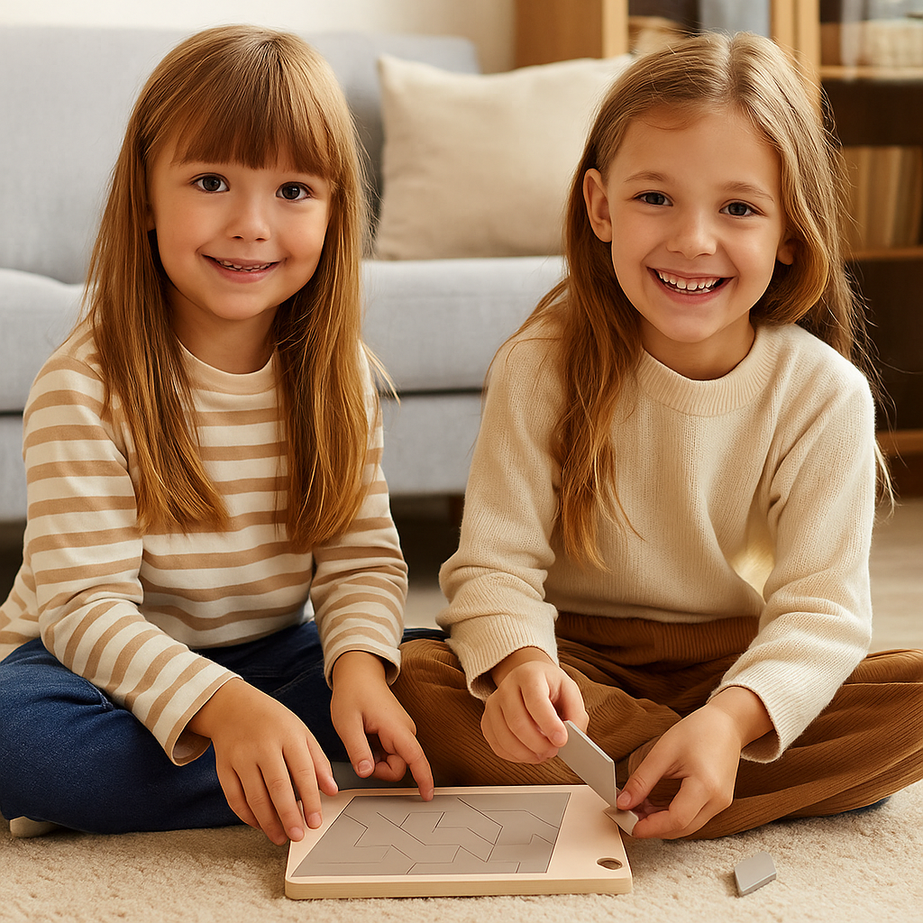 Drewniana układanka logiczna Tangram | Rozwija kreatywność 0.5kg 3