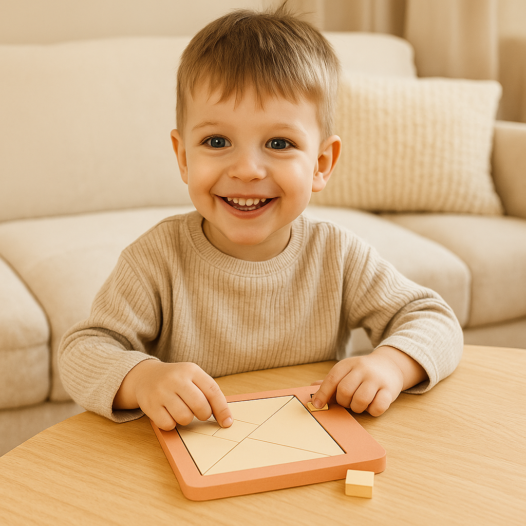 Drewniana układanka logiczna Tangram | Rozwija kreatywność 0.5kg 5