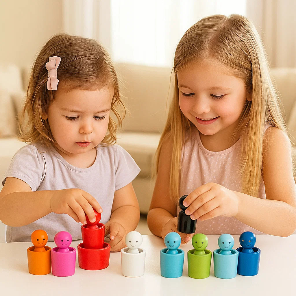 Drewniana zabawka do dopasowywania kolorów | Rozwija motorykę 0,5 kg 1