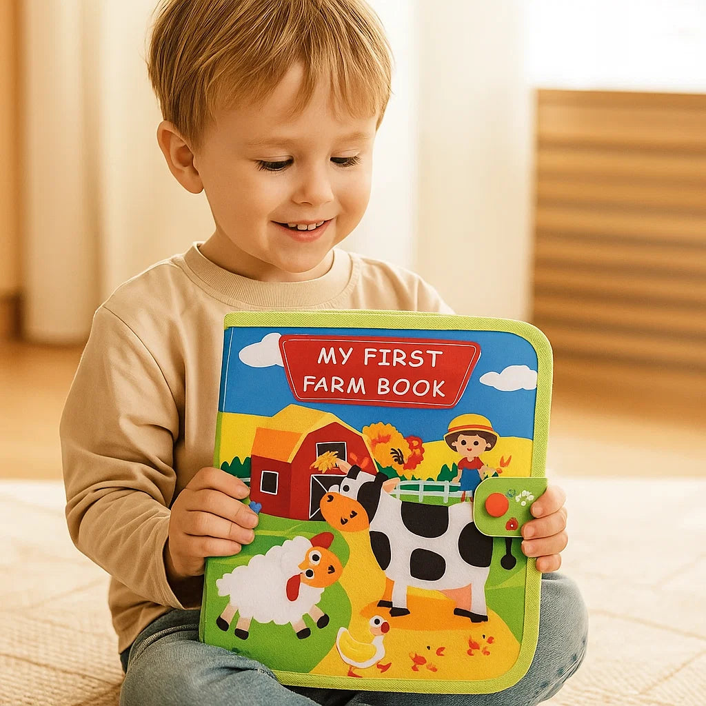 Edukacyjna książka o farmie | Miękka książka z filcu 0,5 kg 5