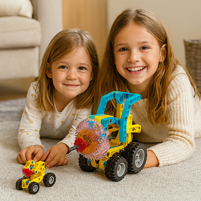 Edukacyjny zestaw klocków 3w1 | Rozwija kreatywność i umiejętności manualne 0.5kg 10