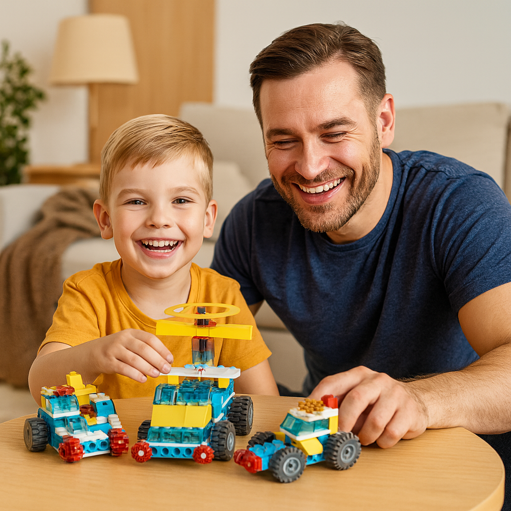 Edukacyjny zestaw klocków 3w1 | Rozwija kreatywność i umiejętności manualne 0.5kg 3