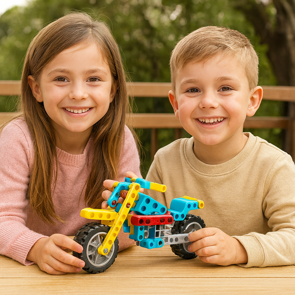 Edukacyjny zestaw klocków 3w1 | Rozwija kreatywność i umiejętności manualne 0.5kg 4