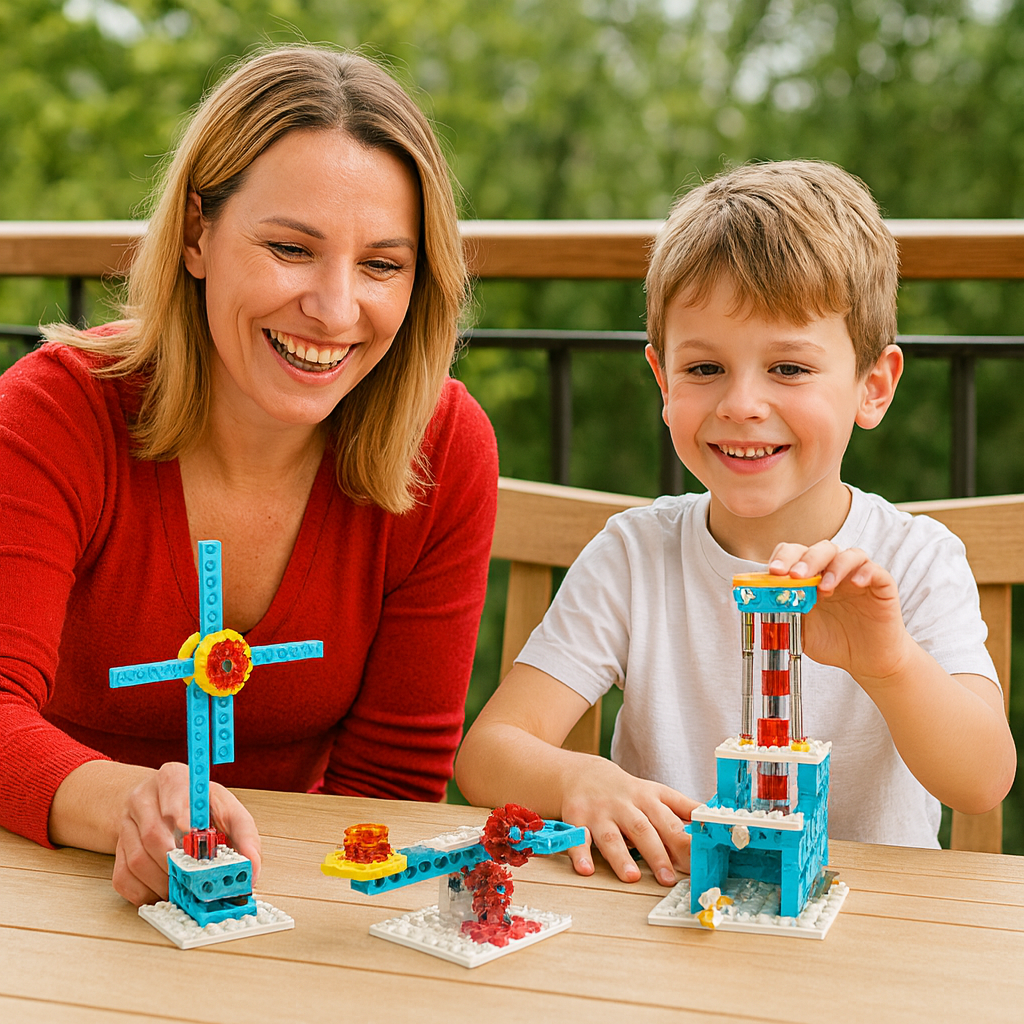 Edukacyjny zestaw klocków 3w1 | Rozwija kreatywność i umiejętności manualne 0.5kg 9