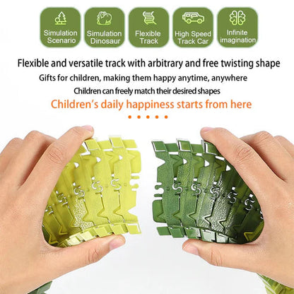 Elastyczny tor wyścigowy z dinozaurami | Kreatywna zabawa 1,5 kg 4