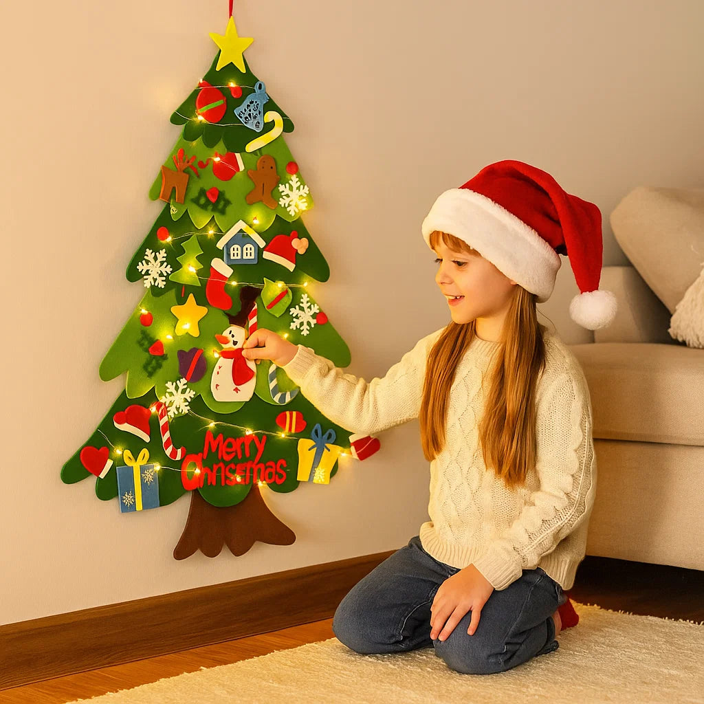 Filcowa choinka DIY dla dzieci | Kreatywna dekoracja 0,5 kg 0