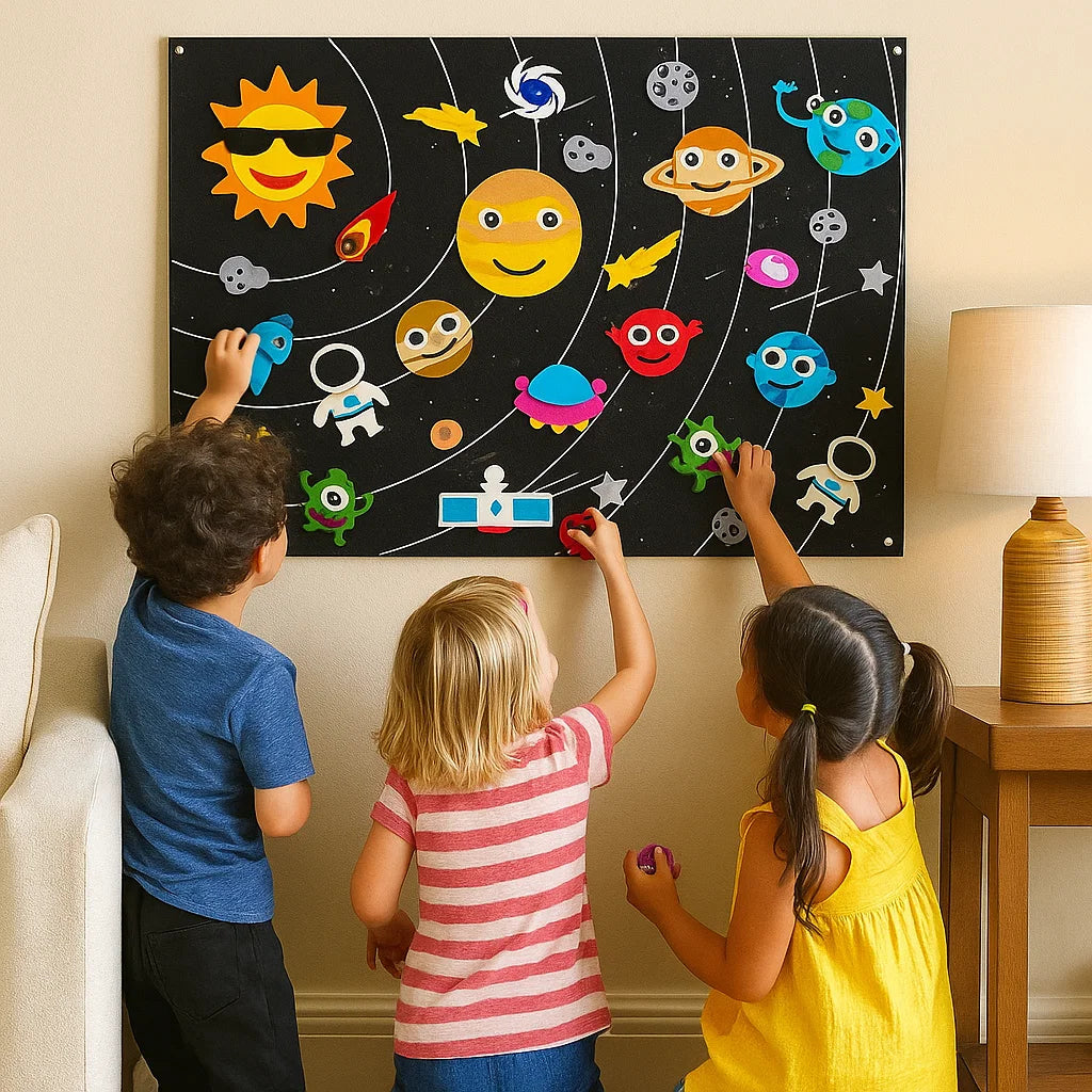 Filcowa plansza dla dzieci | Edukacyjny zestaw do nauki zwierząt 0,5 kg 4