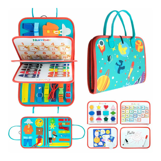 Interaktywna książeczka sensoryczna Montessori | Edukacja i zabawa 0,5 kg 0