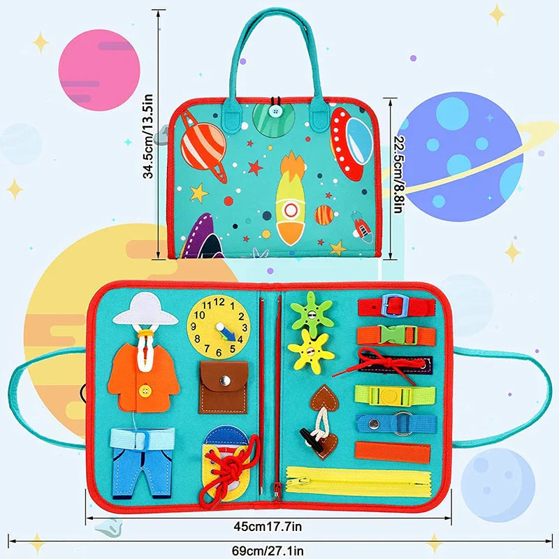 Interaktywna książeczka sensoryczna Montessori | Edukacja i zabawa 0,5 kg 2