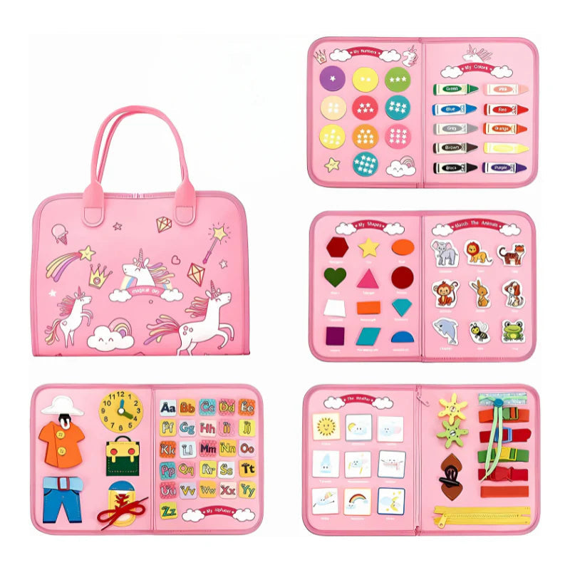 Interaktywna książeczka sensoryczna Montessori | Edukacja i zabawa 0,5 kg 4