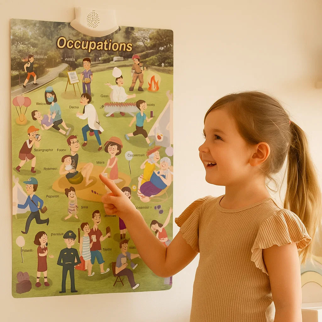 Interaktywna tablica dźwiękowa dla dzieci | Nauka angielskich słów 0,5 kg 0