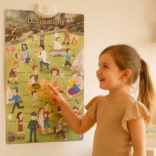 Interaktywna tablica dźwiękowa dla dzieci | Nauka angielskich słów 0,5 kg 0