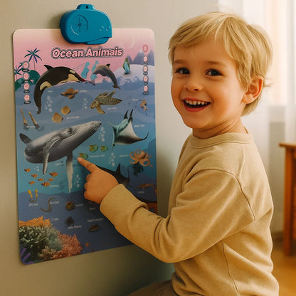 Interaktywna tablica dźwiękowa dla dzieci | Nauka angielskich słów 0,5 kg 2