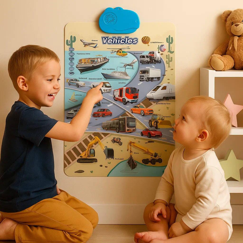 Interaktywna tablica dźwiękowa dla dzieci | Nauka angielskich słów 0,5 kg 6