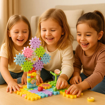 Klocki Konstrukcyjne Mechaniczne | Elektryczna Zabawka Edukacyjna 1,5 kg 1