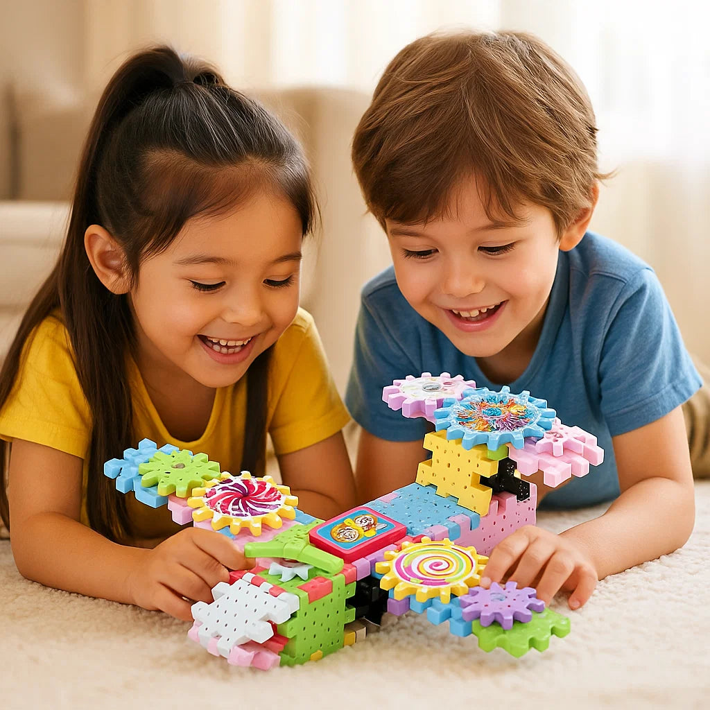 Klocki Konstrukcyjne Mechaniczne | Elektryczna Zabawka Edukacyjna 1,5 kg 2