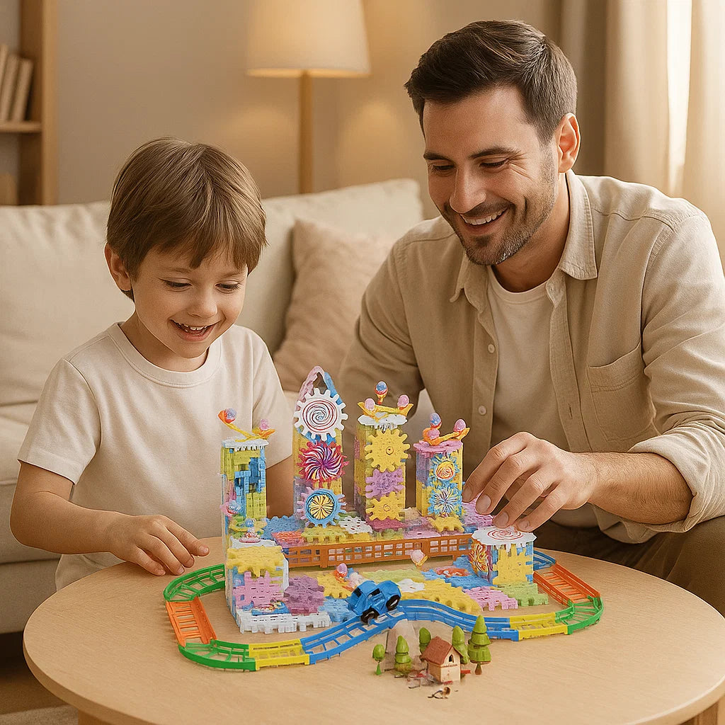 Klocki Konstrukcyjne Mechaniczne | Elektryczna Zabawka Edukacyjna 1,5 kg 3