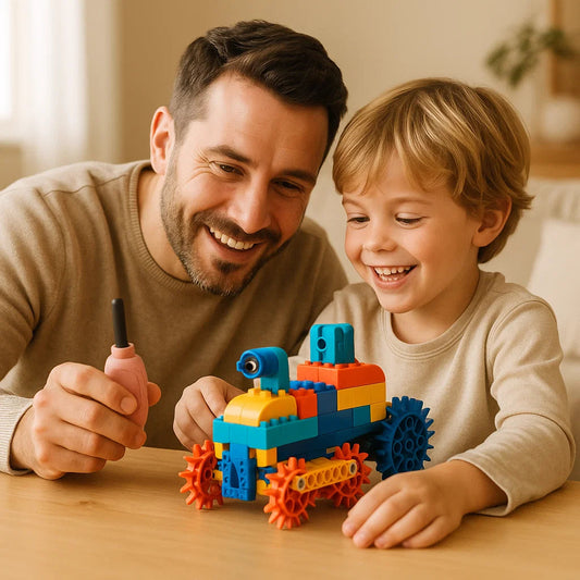 Klocki konstrukcyjne z silnikiem | Rozwijaj kreatywność 1 kg 0