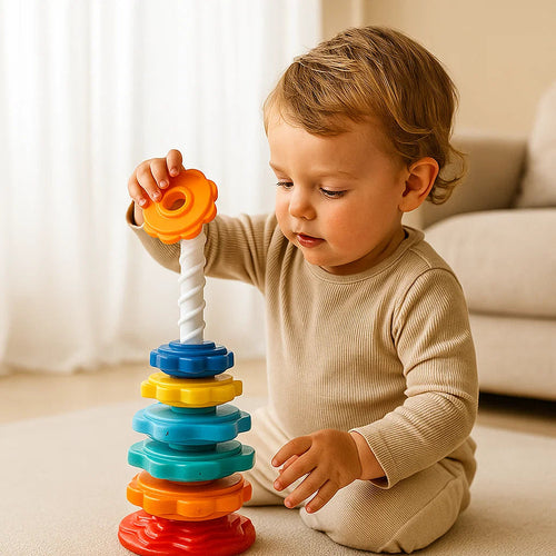 Kolorowa wieża edukacyjna | Rozwój logicznego myślenia 1kg 0