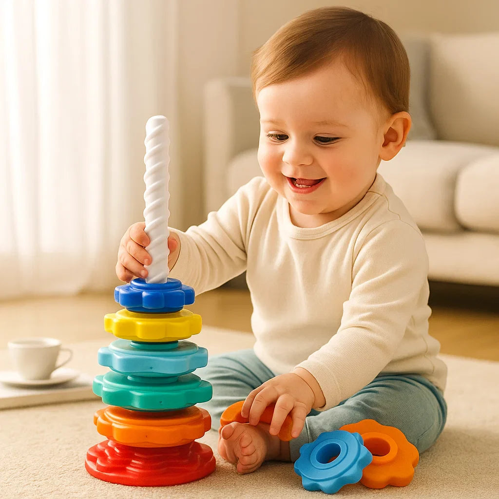 Kolorowa wieża edukacyjna | Rozwój logicznego myślenia 1kg 1