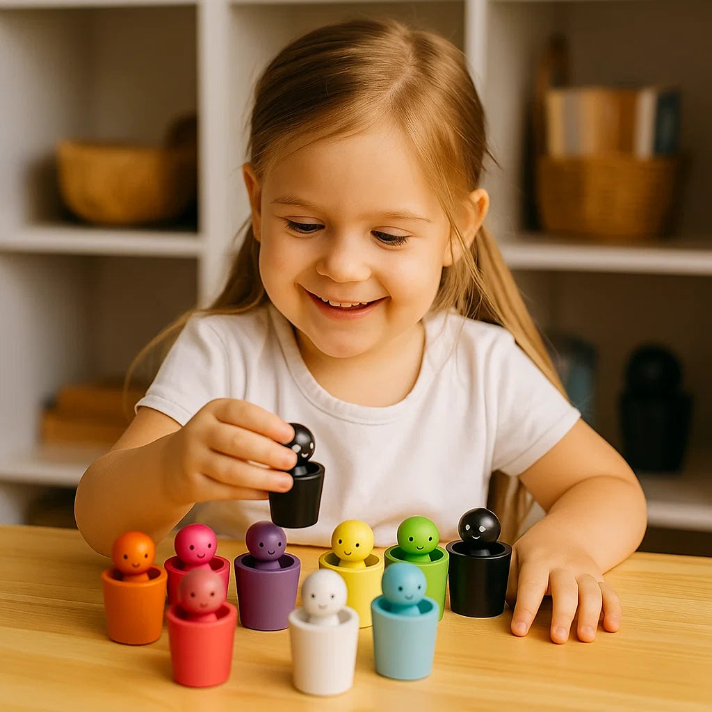 Kolorowe Lalki Do Sortowania | Zabawka Edukacyjna Dla 2-5 Latka | 0,5 kg 0