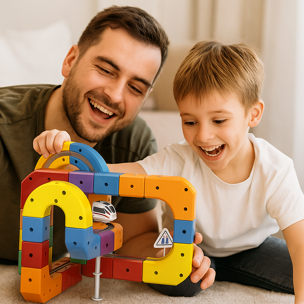 Magiczna Kolejka Z Kostek | 81 Kolorowych Elementów, 0,5 kg 1