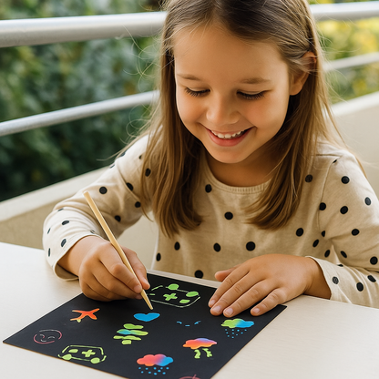 Magiczny tęczowy papier do drapania | Kreatywna zabawa 0,5 kg 1