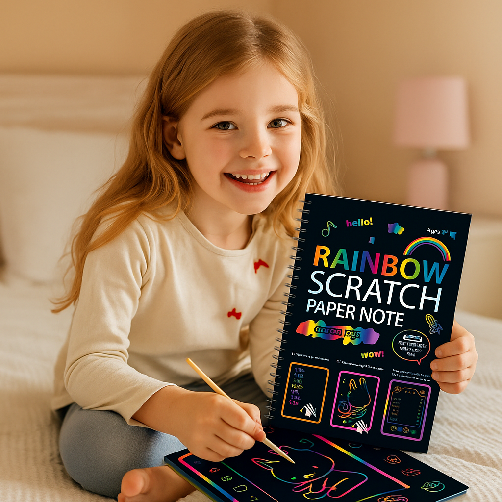 Magiczny tęczowy papier do drapania | Kreatywna zabawa 0,5 kg 2