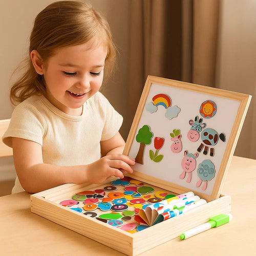 Magnetyczna Tablica Edukacyjna Dla Dzieci | Dwustronna Konstrukcja 0,5 kg 0