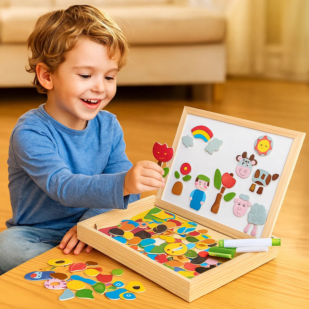 Magnetyczna Tablica Edukacyjna Dla Dzieci | Dwustronna Konstrukcja 0,5 kg 2