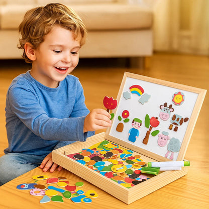 Magnetyczna Tablica Edukacyjna Dla Dzieci | Dwustronna Konstrukcja 0,5 kg 2
