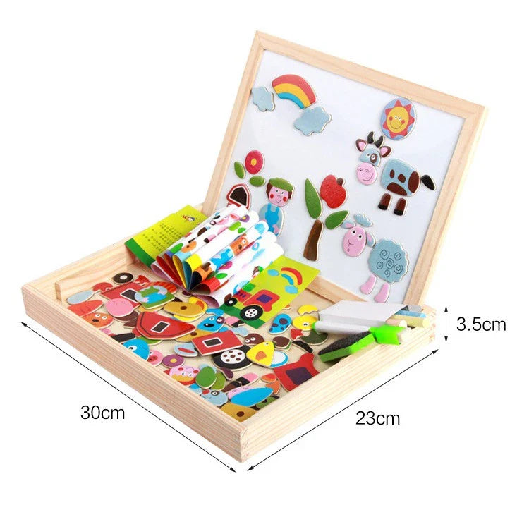 Magnetyczna Tablica Edukacyjna Dla Dzieci | Dwustronna Konstrukcja 0,5 kg 3