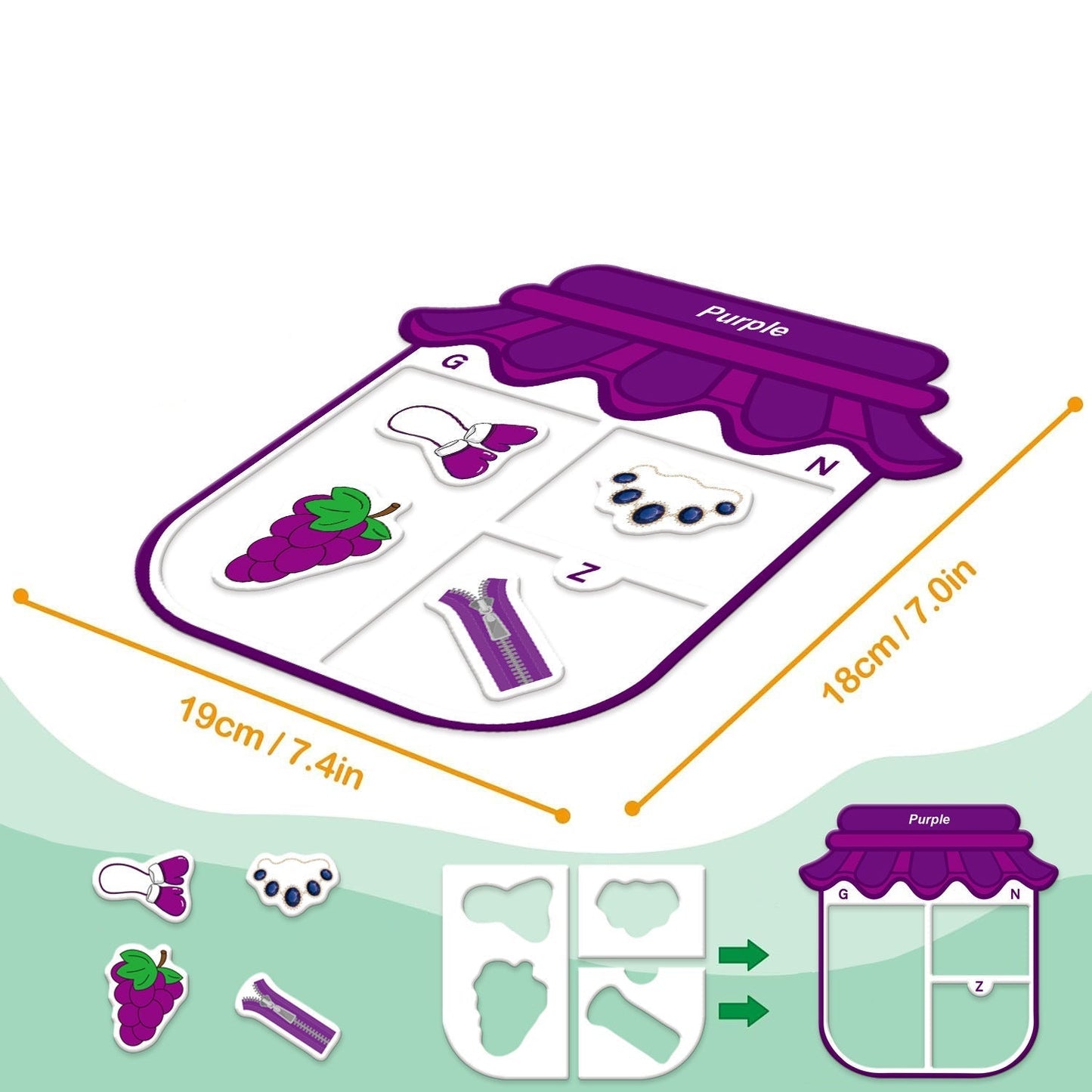 Magnetyczna zabawka do sortowania | Rozwija umiejętności poznawcze 0,5 kg 4