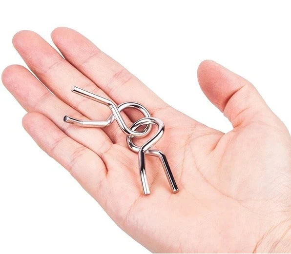 Metalowe Puzzle Pierścieniowe | Rozwija Umiejętności Poznawcze 0.5kg - Gra Logiczna dla Dzieci i Dorosłych 5