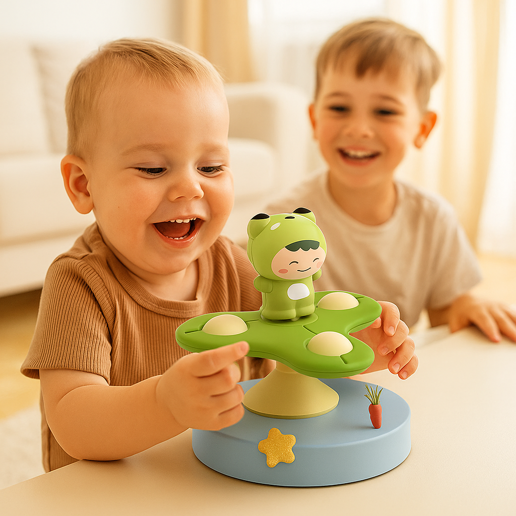 Montessori spinner z przyssawką | Wspiera rozwój motoryczny 0,5 kg 2