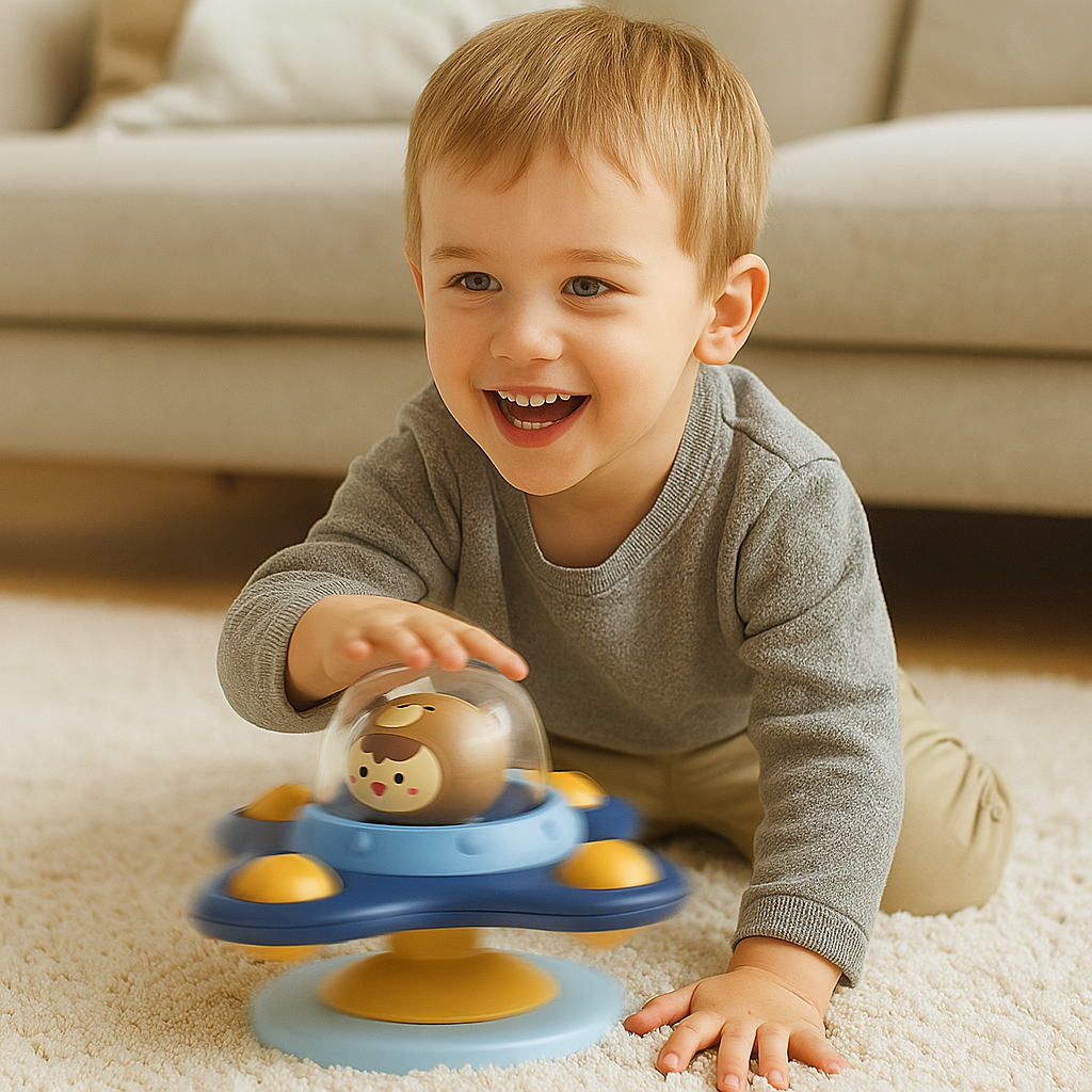 Montessori spinner z przyssawką | Wspiera rozwój motoryczny 0,5 kg 3