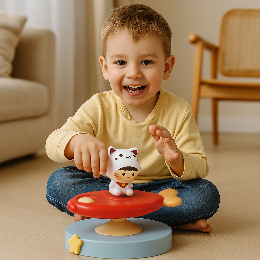 Montessori spinner z przyssawką | Wspiera rozwój motoryczny 0,5 kg 4