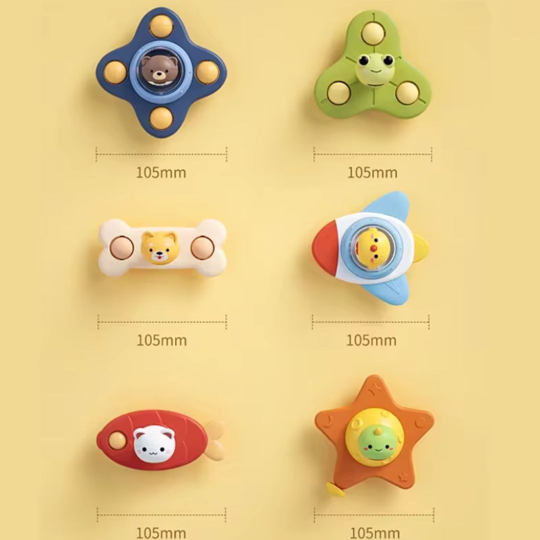 Montessori spinner z przyssawką | Wspiera rozwój motoryczny 0,5 kg 8