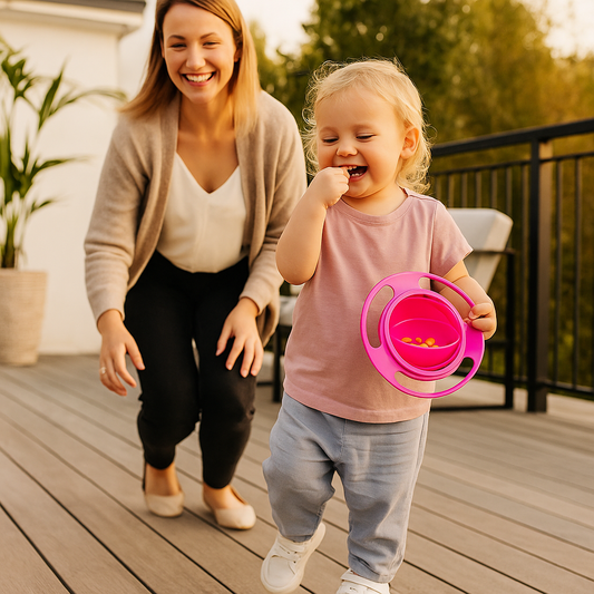 Nieprzeciekająca miseczka dla dziecka | Obrotowy design 360° 0