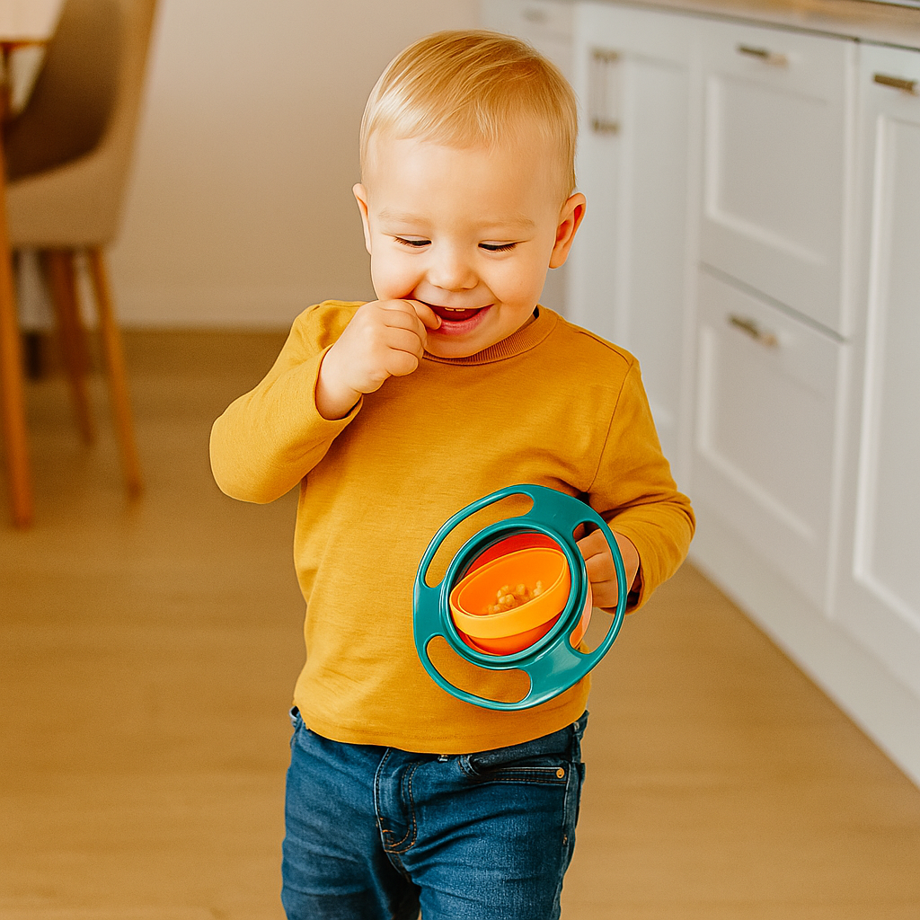 Nieprzeciekająca miseczka dla dziecka | Obrotowy design 360° 4