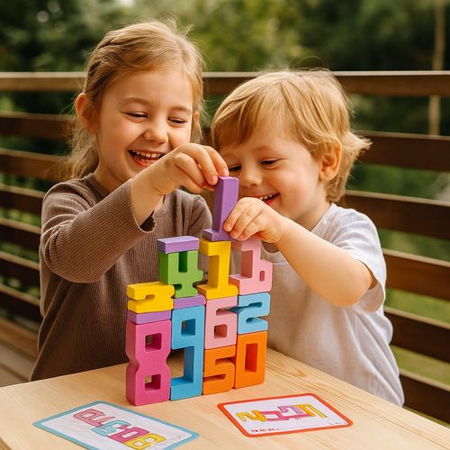 Pedagogiczne klocki do nauki matematyki | Wspierają rozwój 0,5 kg 0