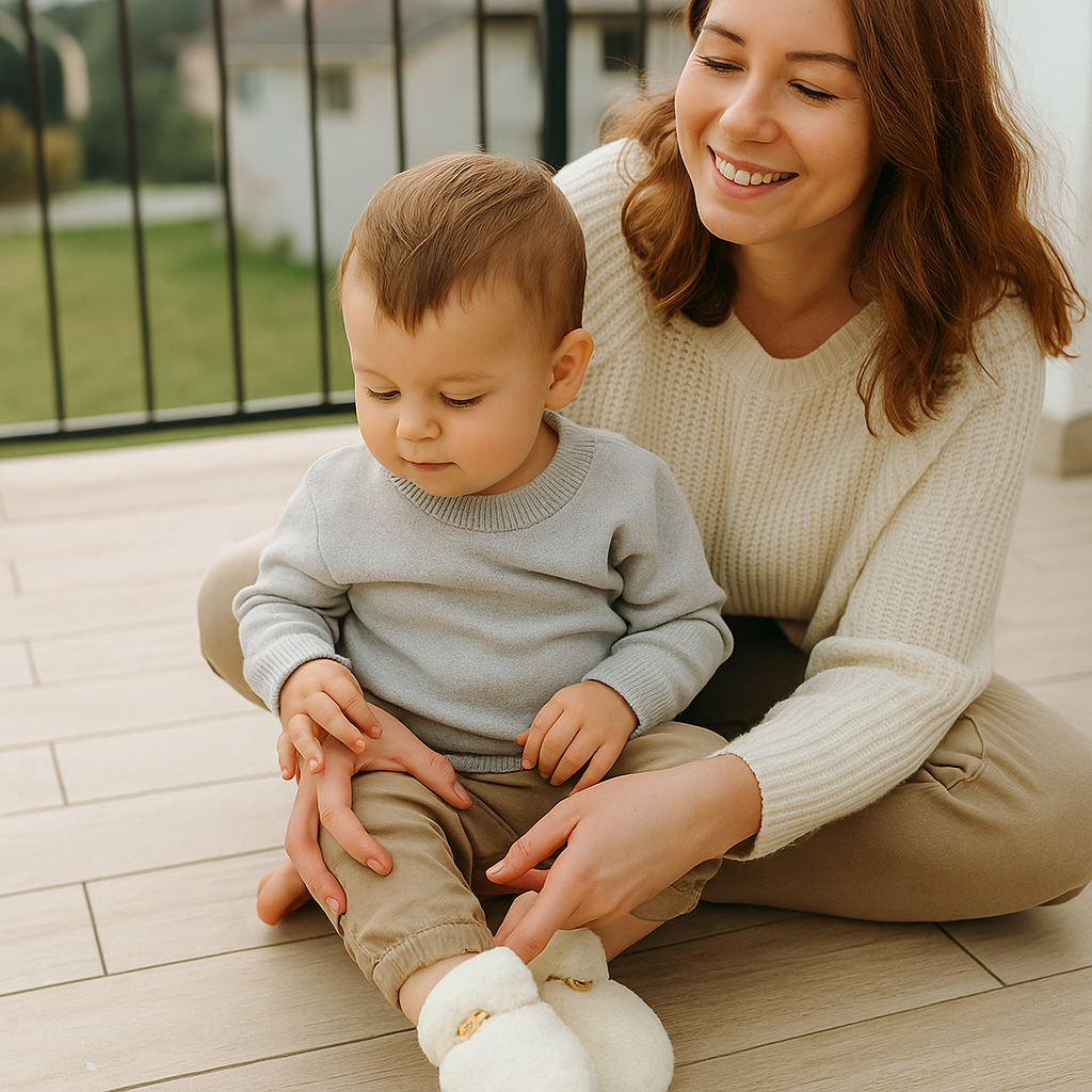Puszyste skarpetko-buciki dla niemowląt | Komfort i ciepło 0.2kg 2