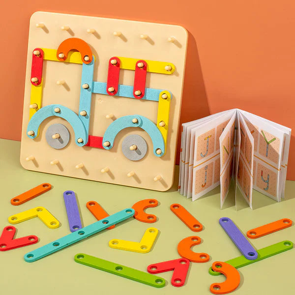 Puzzle Montessori z kołkami | rozwija zdolności manualne 0,5 kg 3